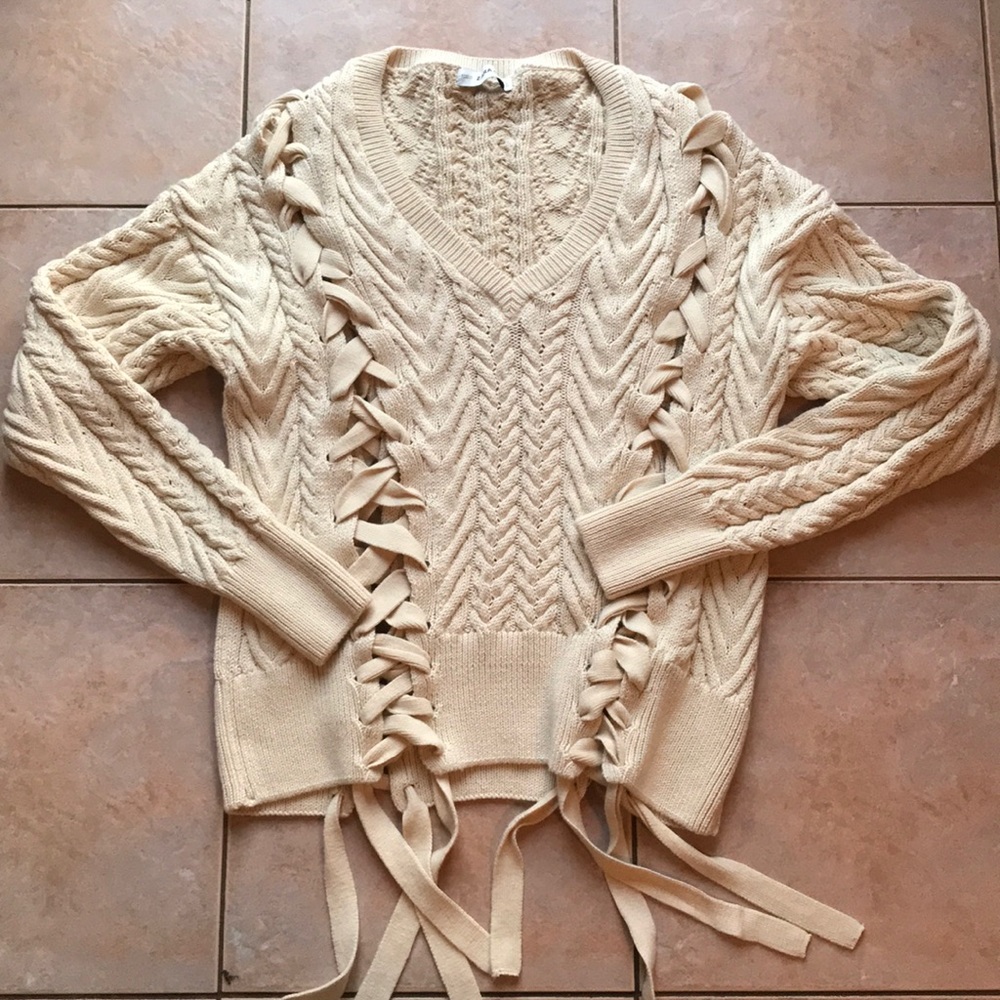 ZARA Knit Tie up Aaron Sweater